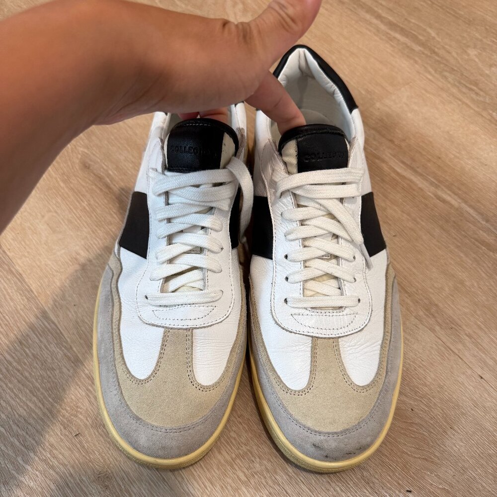 Collegium Court II - Black/White Leather - Size 12 (46) - Off-White Sole